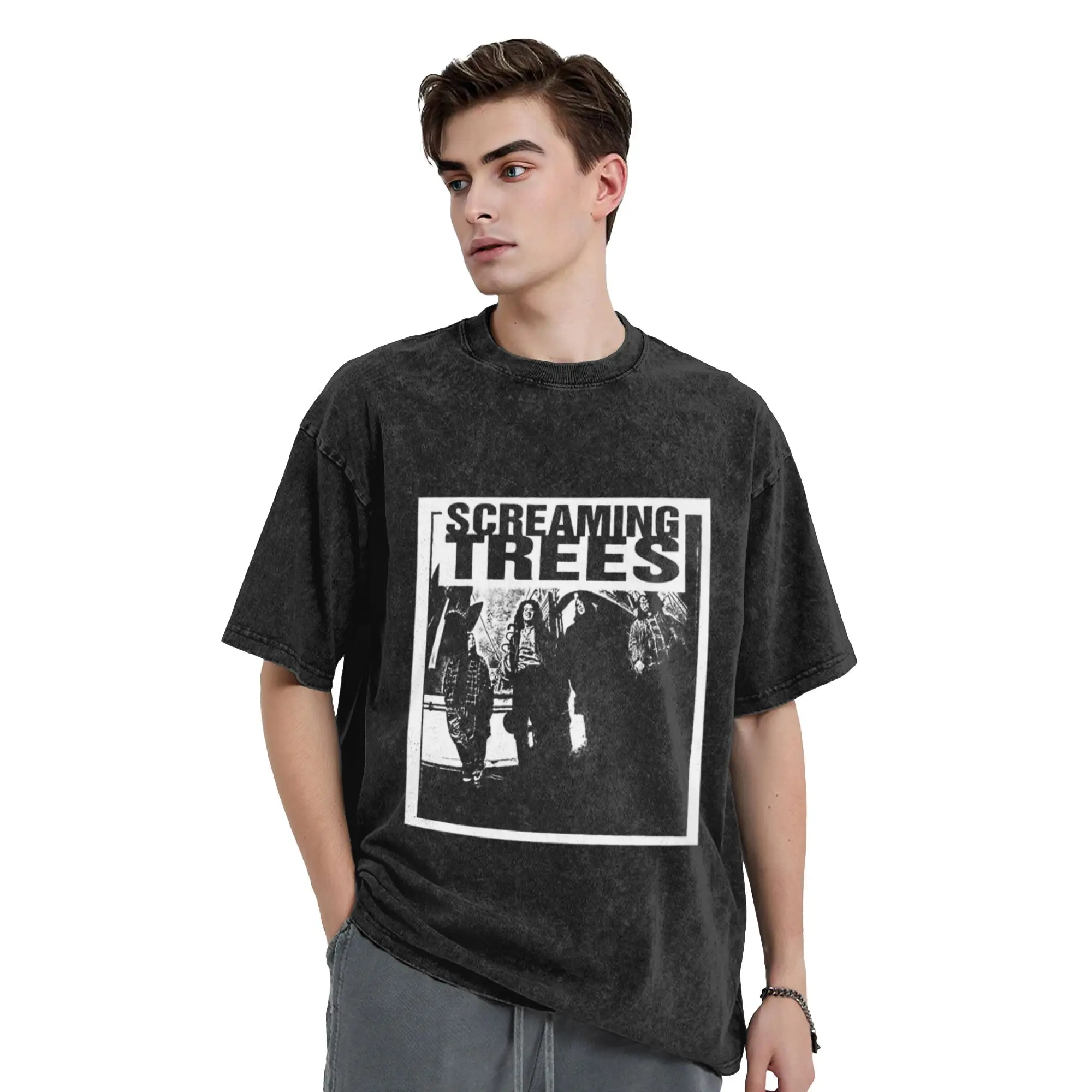 Screaming Trees Poster Unique Comfort A Vintage Oversized Cotton Unisex T-Shirts