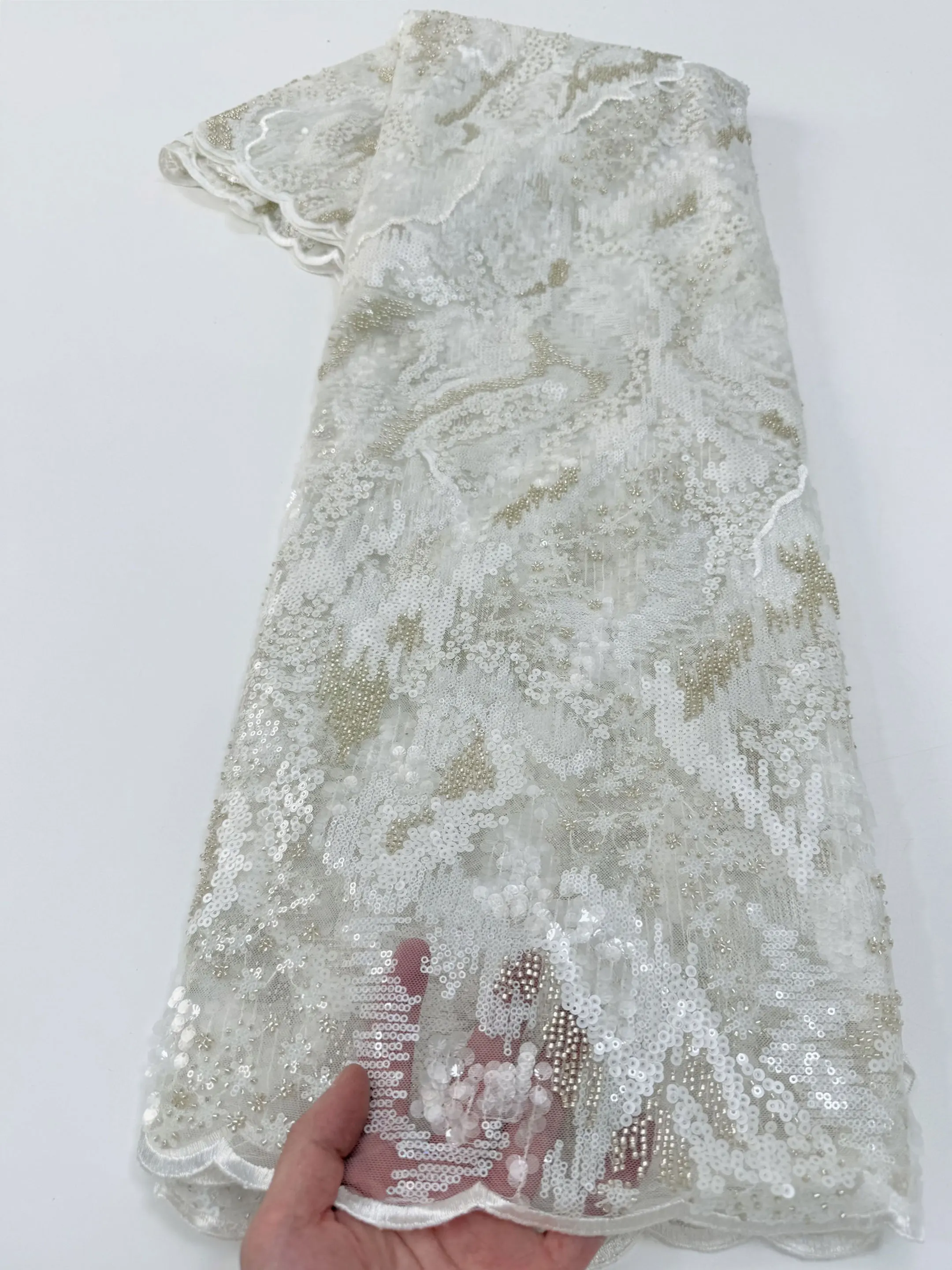 

African Lace Fabric 5 Yards Embroiderd Nigerian Lace Fabric 2026 High Quality Laces Groom Tulle French Lace For Drees