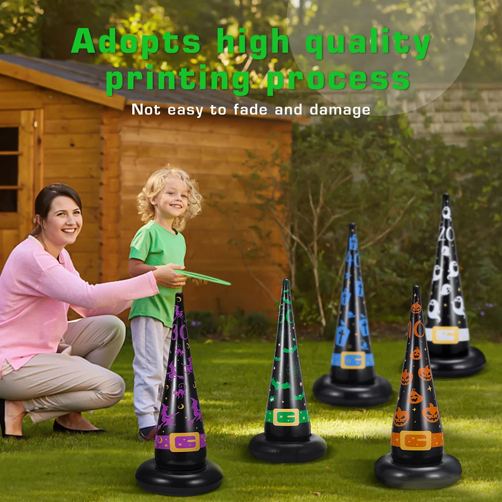 Decor Halloween Hat Inflatable Ferrule Outdoor Playset Decoration Toys Pvc Witch Child Kids