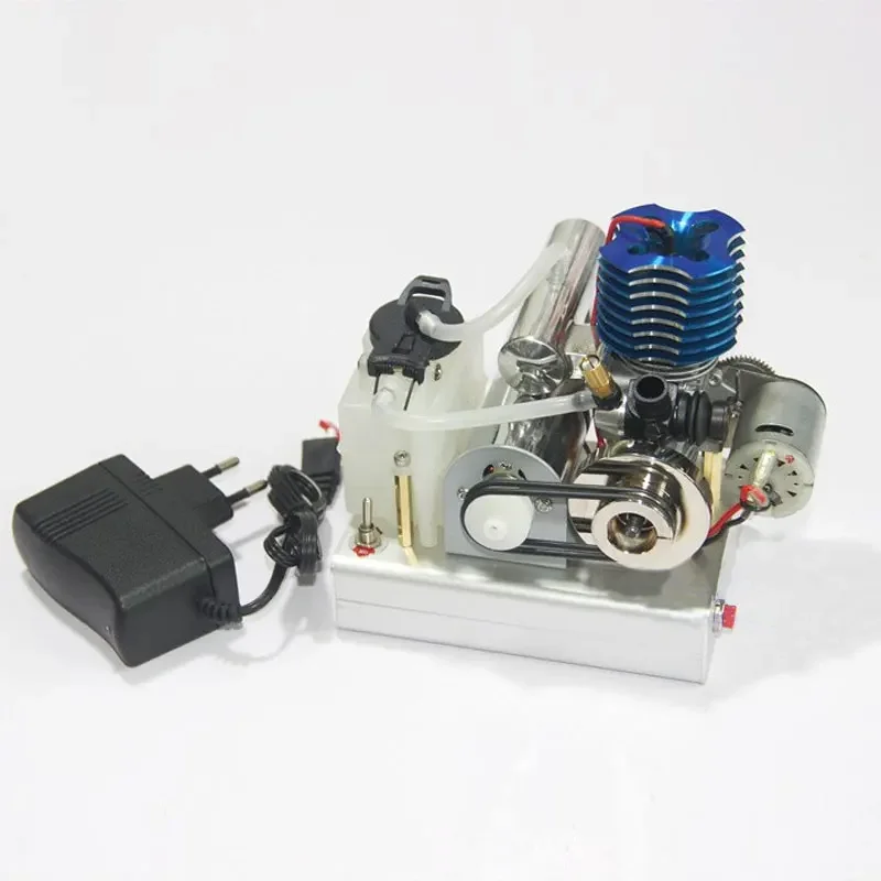 

Single Cylinder 18 Pole Methanol Engine Internal Combustion Engine Full Metal Electric Start DIY Modified Car Model Toy