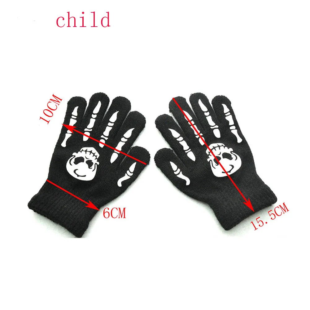 Guantes de esquí para Halloween, manopla para pantalla táctil, Calavera, fantasma, garra, decoración para fiesta de ciclismo, Unisex, mantiene el