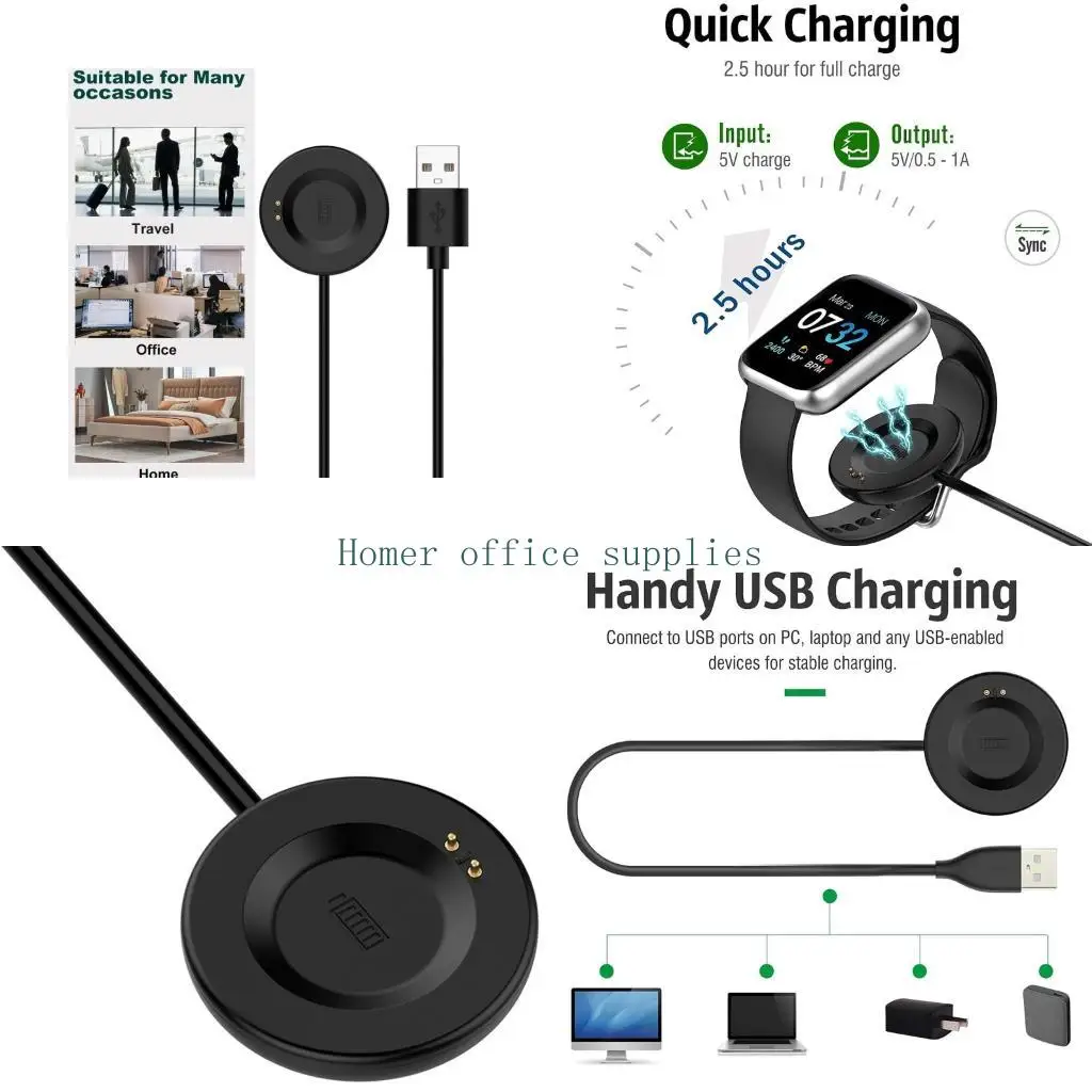 K43B Small Magnetic USB Charging Cable Lightweight & Strong Construction Smartwatch Charges Suitable for iTECH 2/3