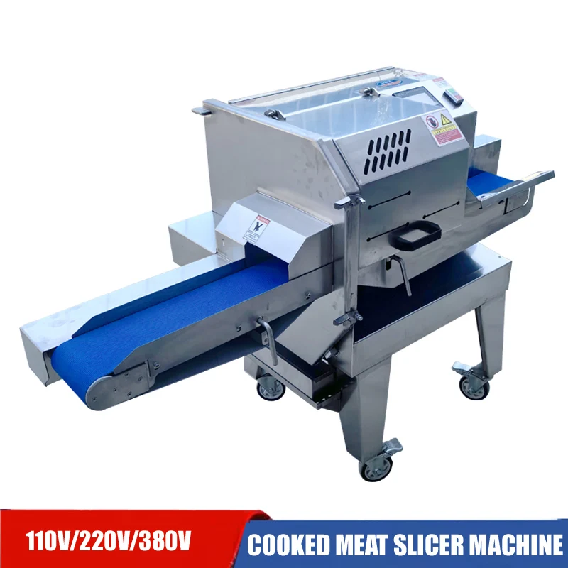 

Electric Cooked Meat Slicer Multi functional Pig Liver Sausage Cooked Meat Slicer Cutting Machine 1-18mm Thickness Adjustable