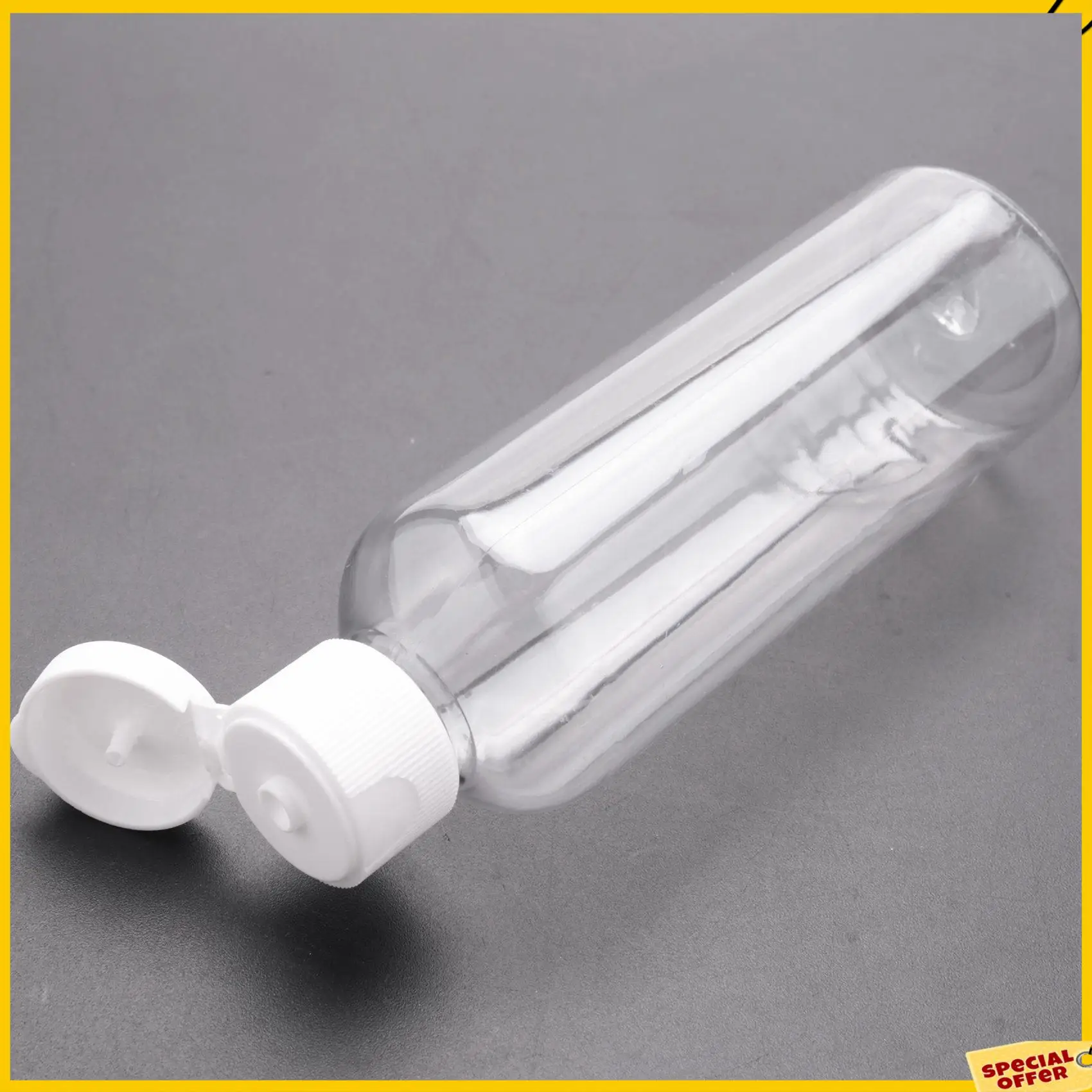 A24P 8 X 100Ml 플라스틱 투명 플립 병 여행용 샴푸 로션 화장품 용기