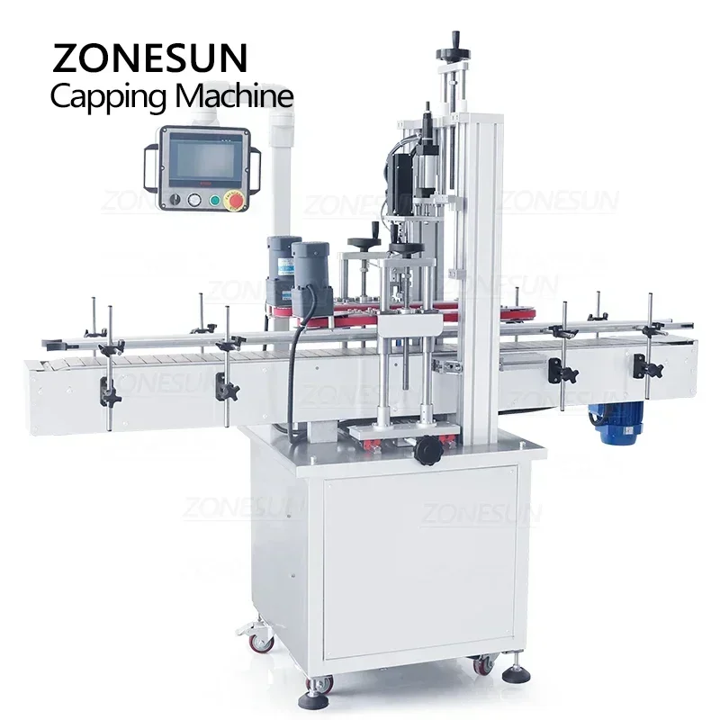 ZONESUN ZS-XG16F Tappatore automatico per bottiglie in plastica, vetro, bevande, cosmetici, tappo per bottiglia, attrezzatura per avvitare, tappatrice