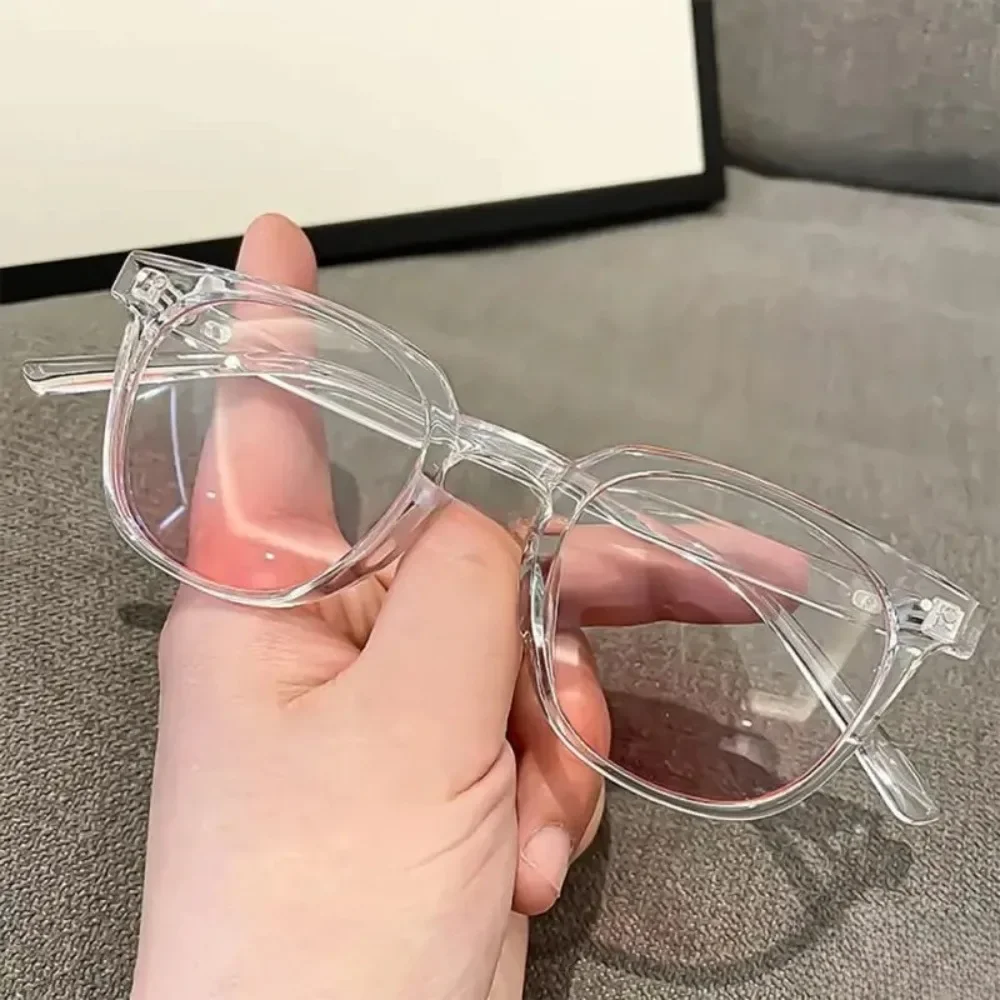 2024 여성용 파우더 블러셔 선글라스, 투명 블랙 프레임, 신상 유행  Best5