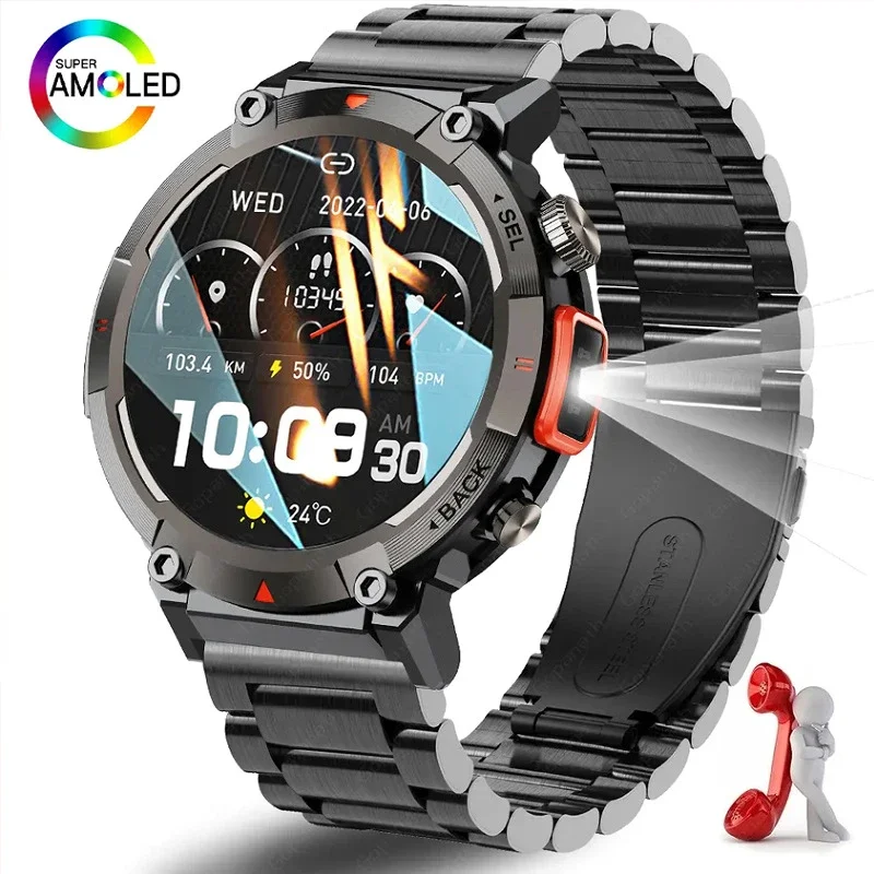 

Smart Watch1.43'' Amoled Display Bluetooth Call reloj hombre Smartwatch For Men 3ATM Sport Fitness Smarthwhatch fitness tracker