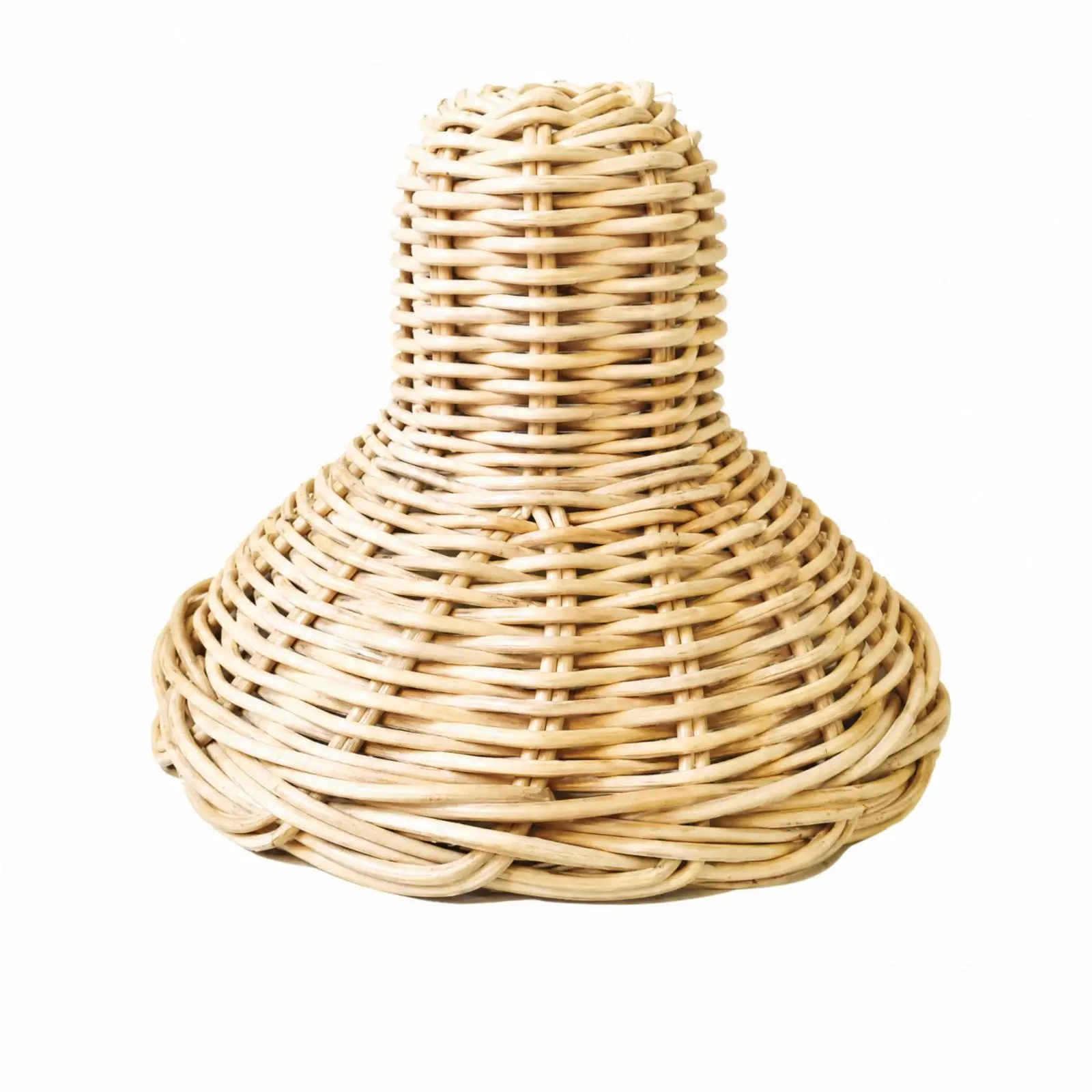 Handwoven Rattan Pendant Shade Hand-Woven Rattan Pendant Lampshade Replacement Lamp Shade for Interior Spots, Dining Areas,