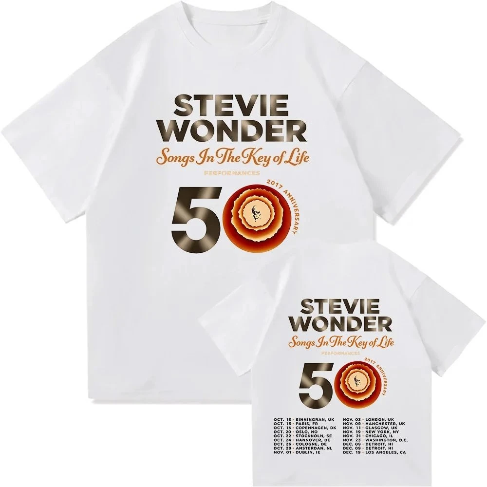 2026 Vintage Anniversary Album Art Graphic T Shirt Front Back Print Unisex Short Sleeve Retro Tour Date List Casual Tee