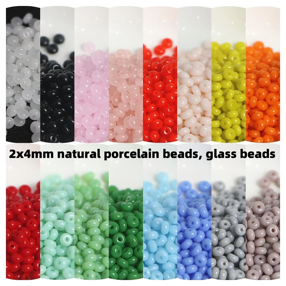 

140 однотонных керамических бусин размером 2x4 мм, стеклянные бусины с имитацией нефрита, колесные бусины, защитные пряжки, аксессуары для бусин ручной работы своими руками