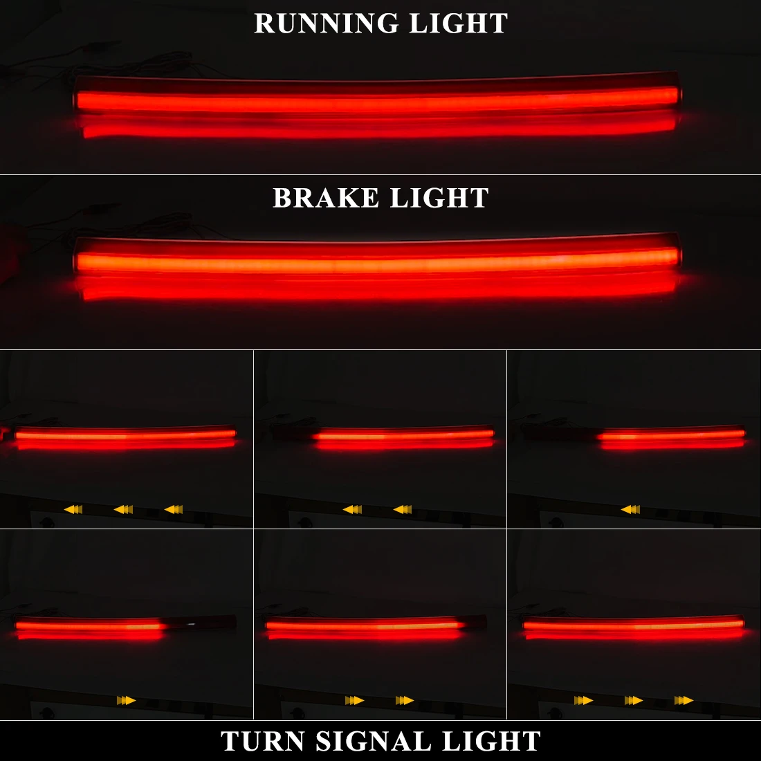 Tail Light For Kia KX5 Sportage QL LX / EX 2018 2019 2020 2021 Rear Bumper Reflector Startup Brake Warning Turn Signal Lamp 12V