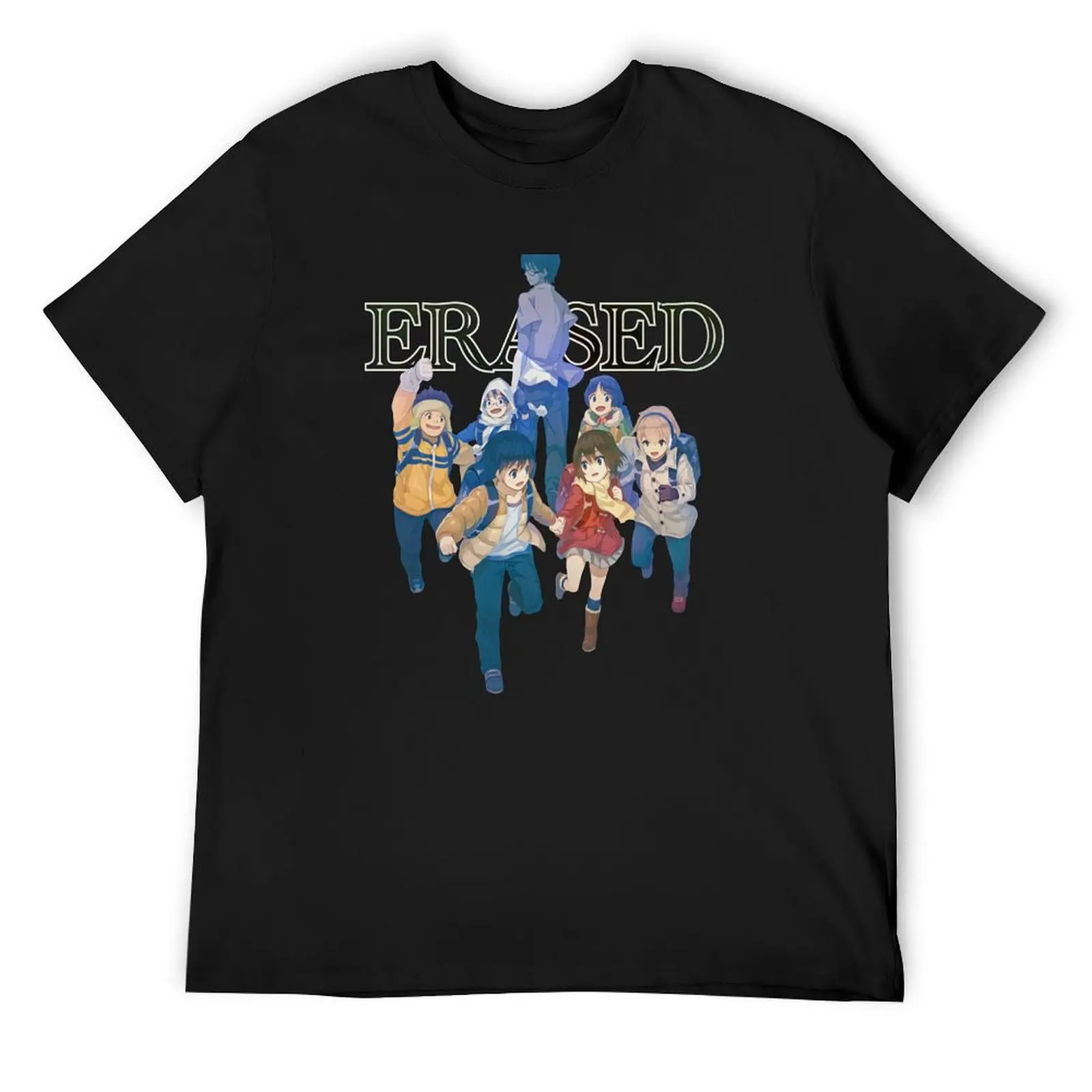 Erased Anime T-Shirt summer top shirts graphic tee blue archive vintage clothes t shirt for men