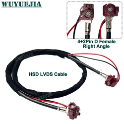 1Pcs NBT EVO CID Video Cable LVDS Line Kabel Retrofit 4+2Pin HSD D Female to 4+2 D Female Jack Connector For BMW F10 F15 F20 F30