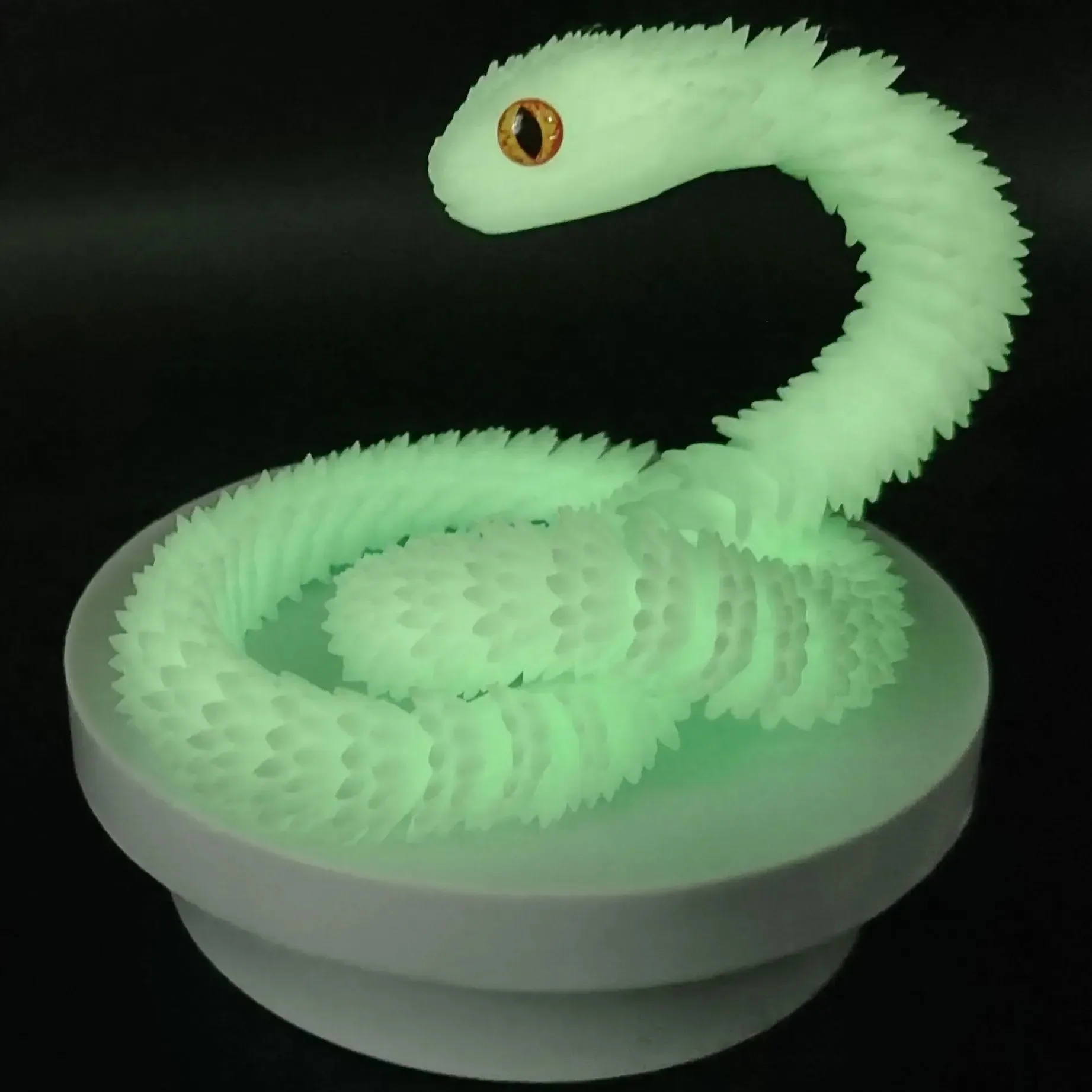 Realistic 3d Printed Movable Snake Figurine Desk Ornament Gift_voghion.com