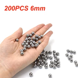 200pcs 6mm Steel Balls Pocket Shot Outdoor Hunting Slingshot Pinball Stainless Ammo Steel Balls Shooting Accessories Archery