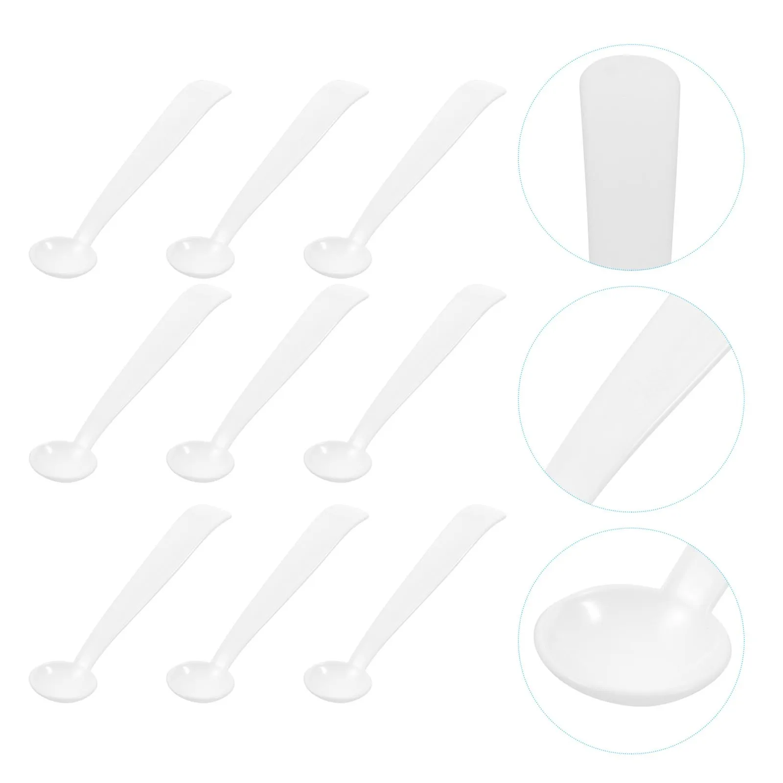 

100pcs Plastic Measuring Scoop 2G Pp White Micro Spoon For Filler Lab Reagents Trace Drugs Tool Kitchen Bar