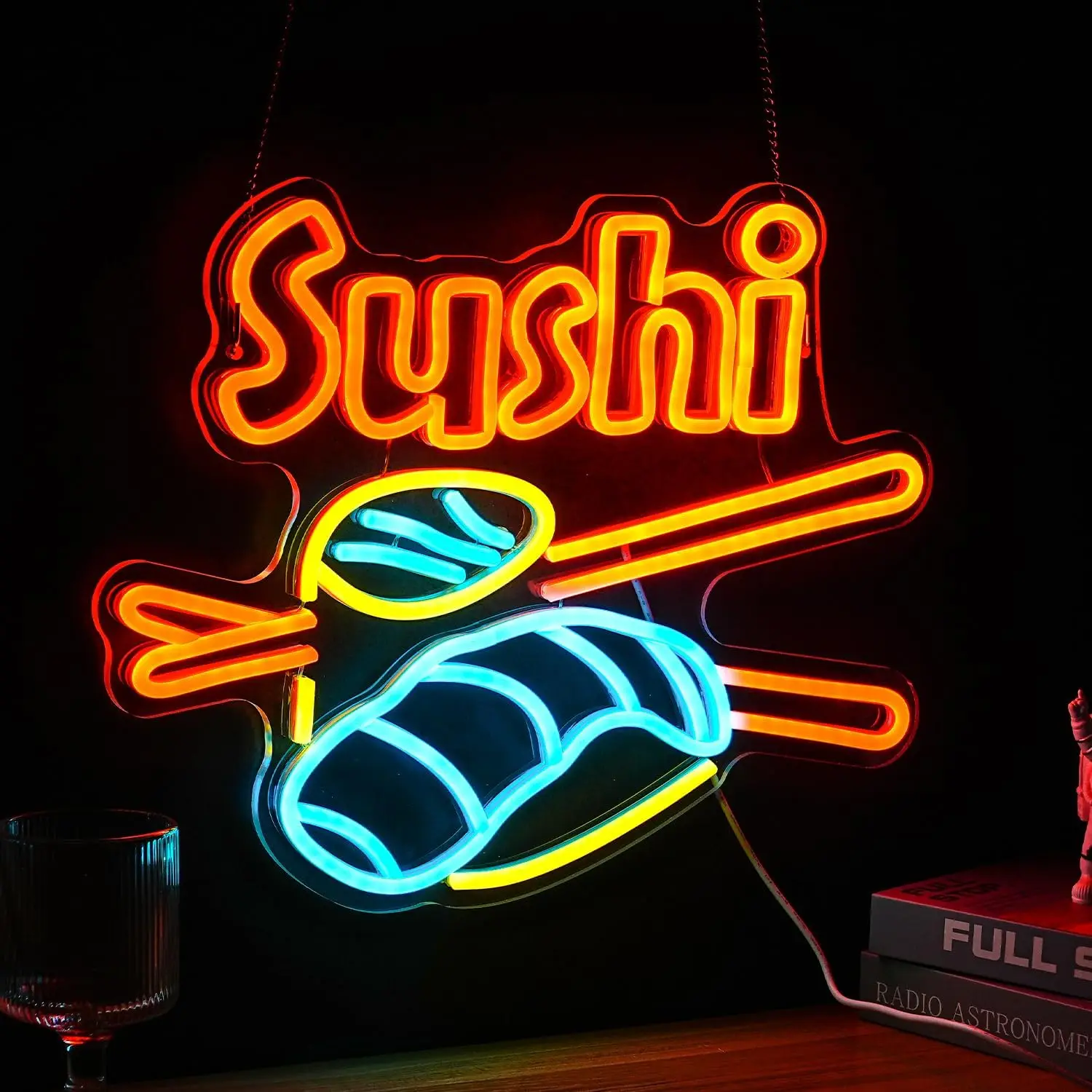 

Sushi Neon Sign LED Light Up Sign Wall Decor Japanese Japan Ramen Shop Restaurant Home Kitchen Party Store Food Fish Tuna Salmon