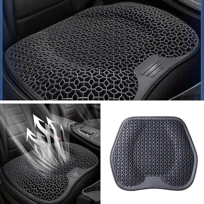 Honeycomb Gel Seat Cushion Ergonomic Breathable Washable Lightweight Pad for Car Office Home Universal Auto Interior Accessory