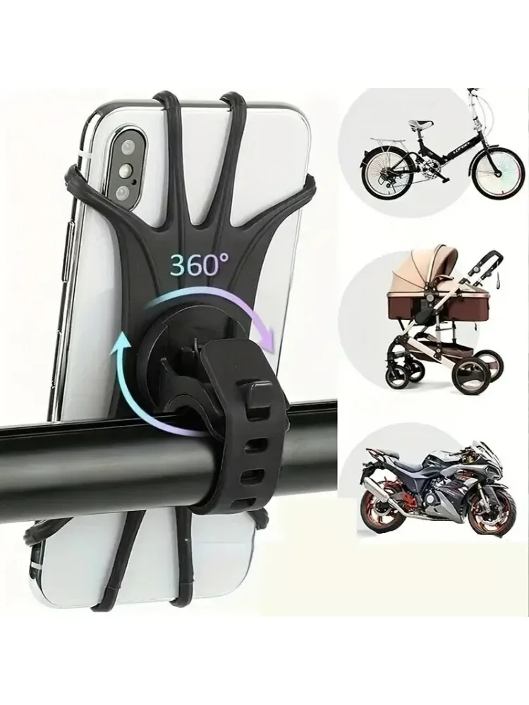AliExpress NONE 360 Rotatable Bicycle Phone Holder Silicone Motorcycle Stand Bracket GPS Support For Iphone 11 Xiaomi 10 Huawei P40