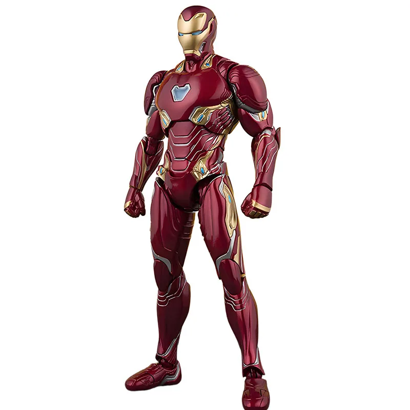 BANDAI Original S.H.Figuarts Iron Man MK50&Spider-Man Armor Action Figures Toys for Boys Christmas Gift Collectible Model