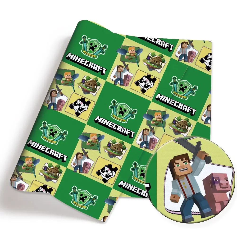 Tela de dibujos animados DIY140 * 50cm costura hecha a mano Patchwork acolchado vestido de bebé hoja para el hogar tela impresa costura niños