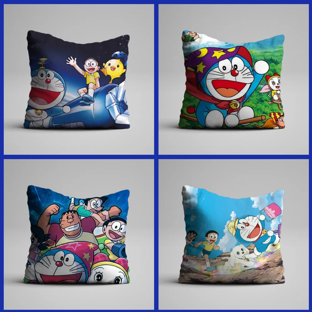 Animation D-Doraemon-ES Pillow Case Pillowcase Home Sofa Cushions Car Cushions Office Pillow