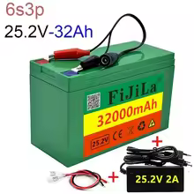 6s3p 18650 lithium battery 25.2V 32000mAh battery pack+25.2V 2A charger - AliExpress 