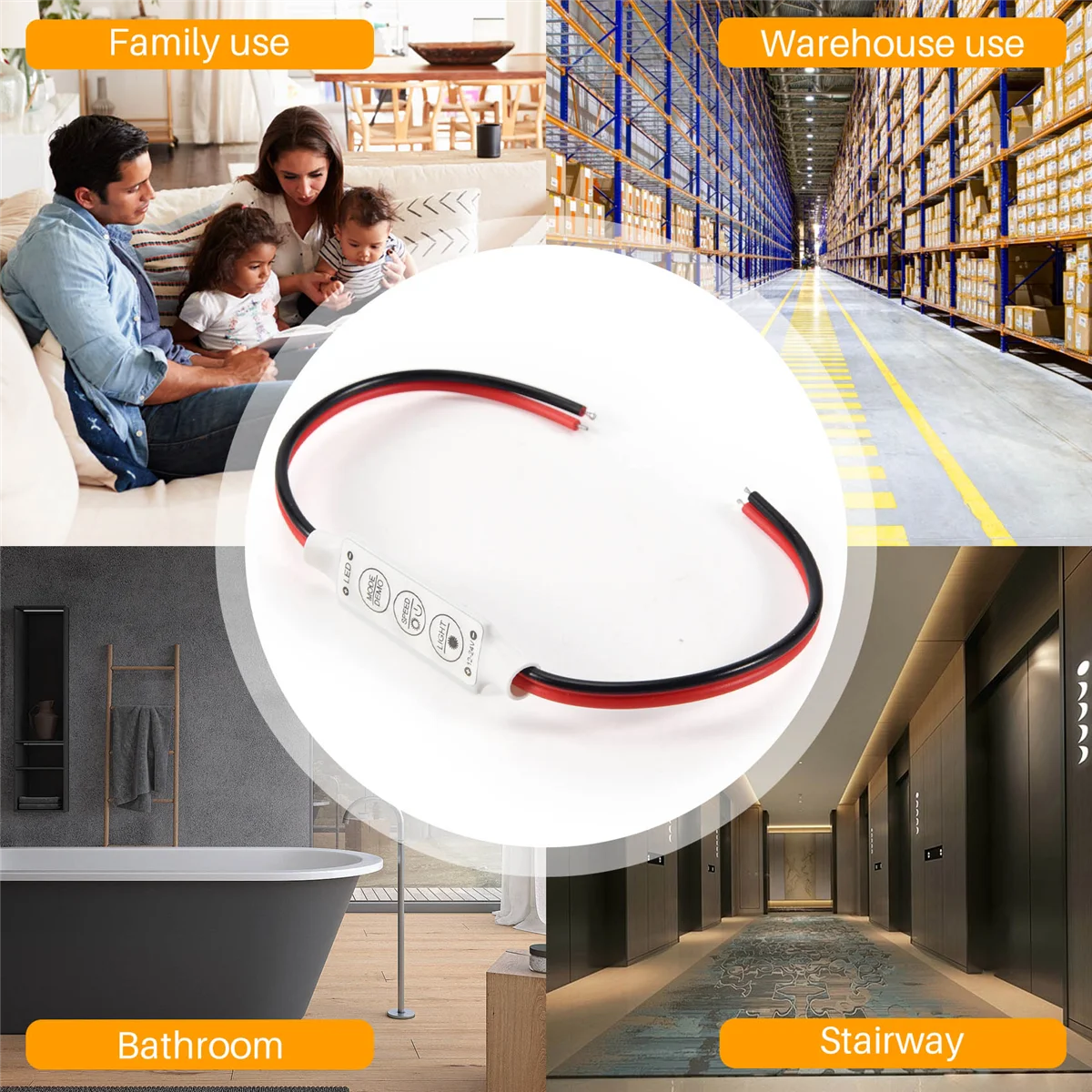 LED 스트립 단색 컨트롤러용 UNCL LED 조광기 12A 12V-24V