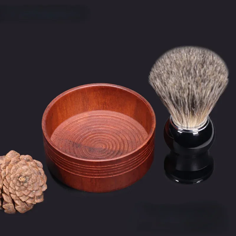 Men's Shaving Foam Foaming Shaving Care Tools Accessories Oak Shaving Soap Foaming Bowl