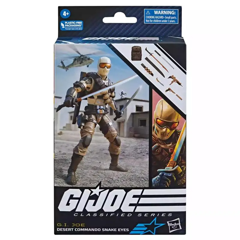 Original Hasbro 6-inch GIJOE E-8: Think Tank Snake Eyes Action Figure Model Toys Gift for Birthday