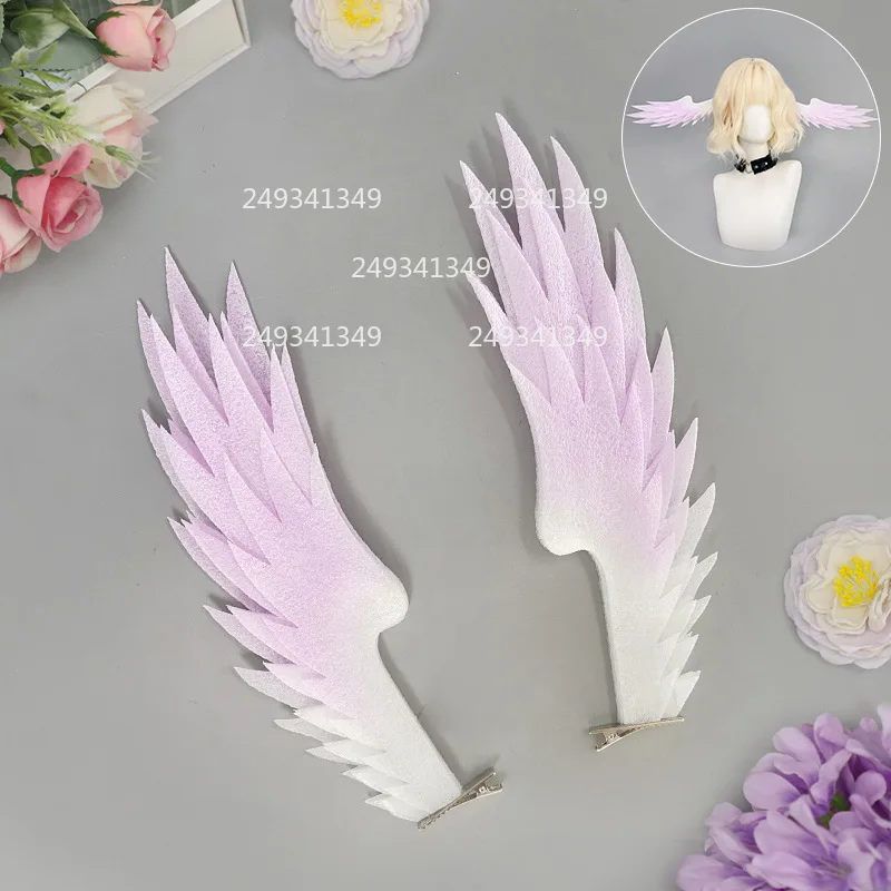เครื่องประดับศีรษะคอสเพลย์ปีกไล่เฉดสี ซันเดย์ โรบิน อุปกรณ์ประกอบฉากตัวละครเกม สำหรับผู้หญิง ชุดแต่งกายงานคอมมิคคอน ปรับขนาดได้ อุปกรณ์เสริมเครื่องแต่งกาย