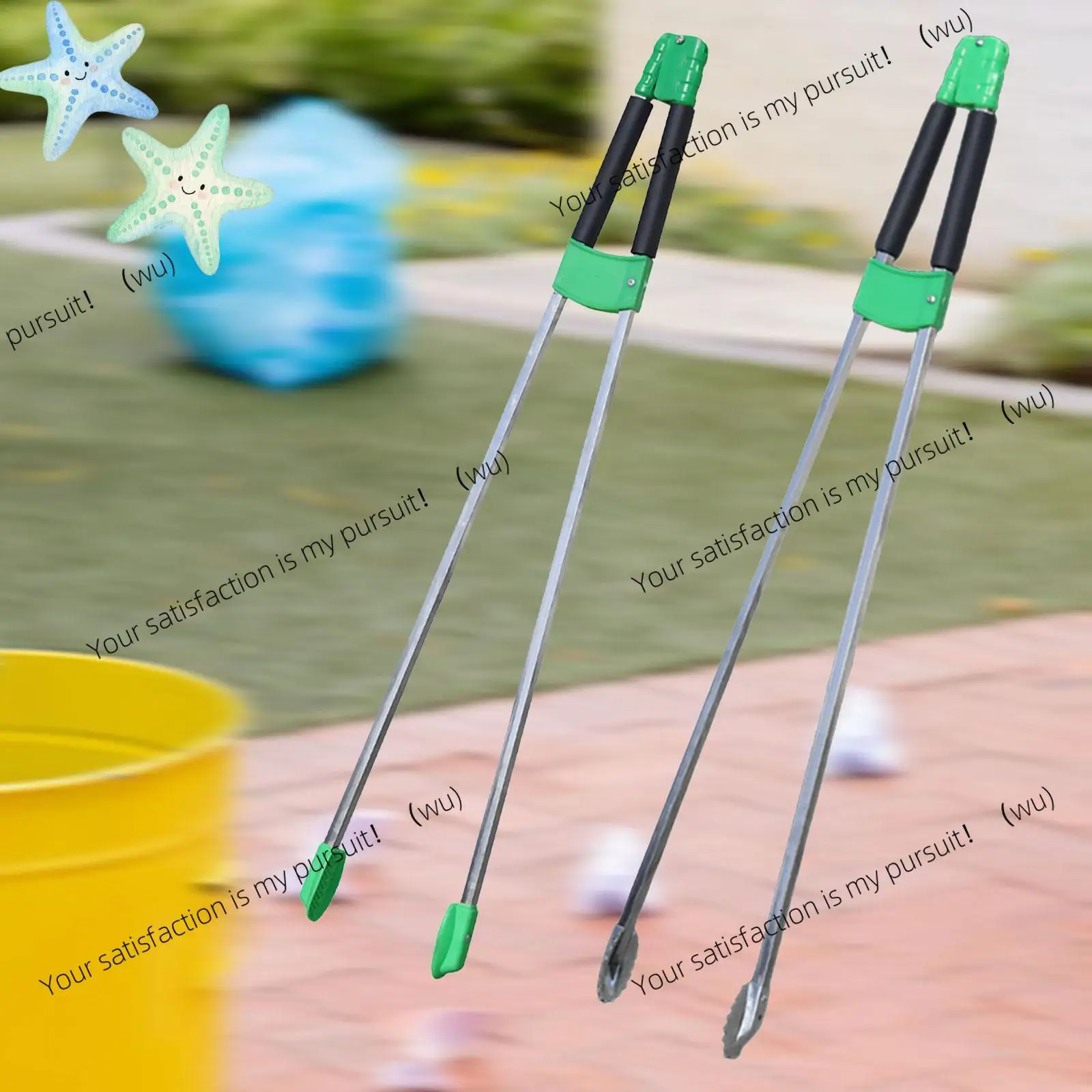 Garbage long handle pickup and grabber, clean, hygienic and safe,