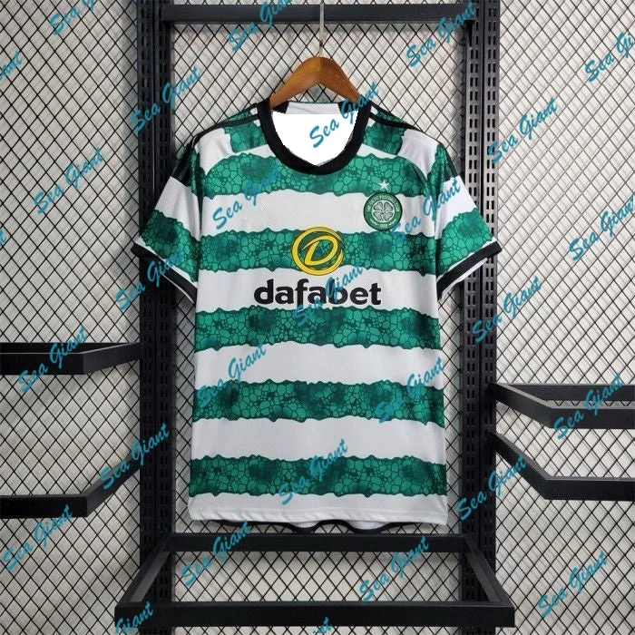 

25-летняя кельтская домашняя майка FC2024_25, уличная 3D футбольная рубашка унисекс, летняя классическая повседневная свободная и удобная футболка