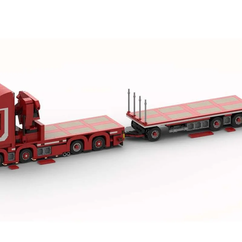 Engineering Vehicle Model Moc Building Brick Modular 620 With Truck Crane Technology Blocks Christmas DIY Toy Construction Gift