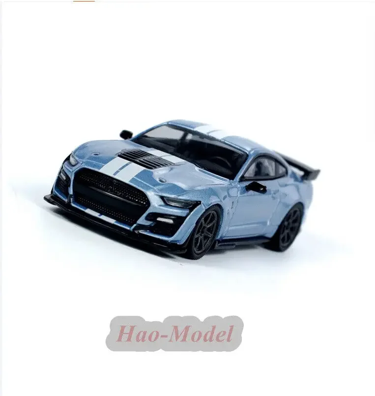 MINIGT 1/64 For Ford Mustang Shelby GT500 Car Model Car Alloy Diecast Simulation Boys Birthday Gift Hobby Display Ornaments Blue