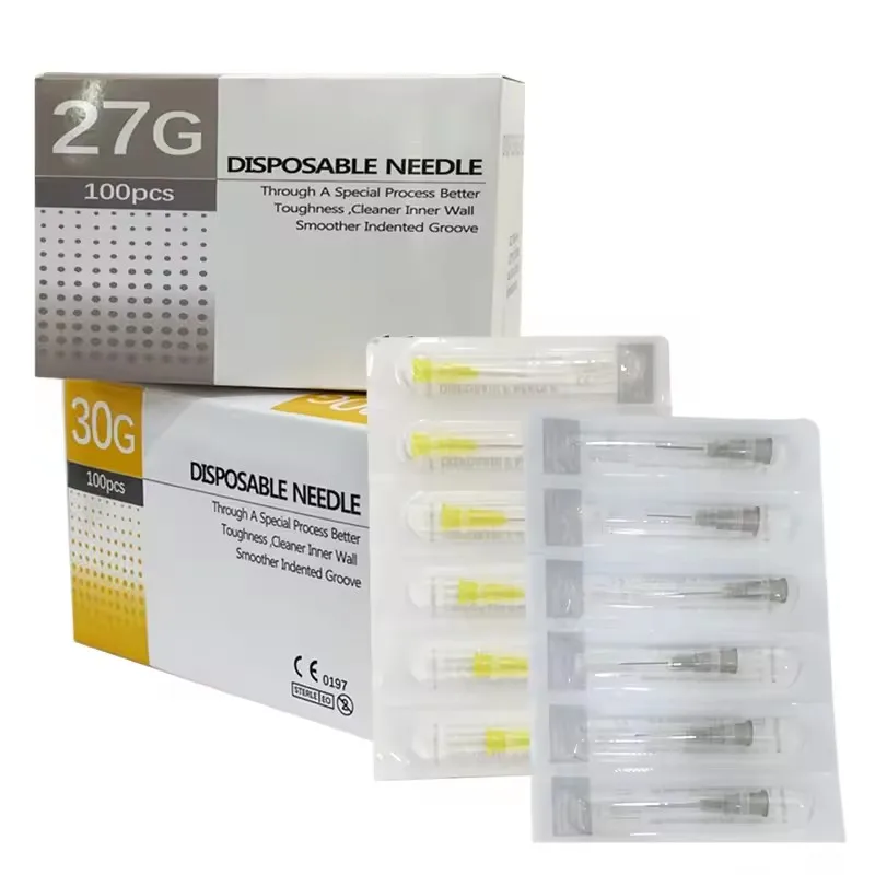 100pcs/box 18G 38mm 25G 27G 30G 13mm Hot Sale Painless Small Needle Hand Tool