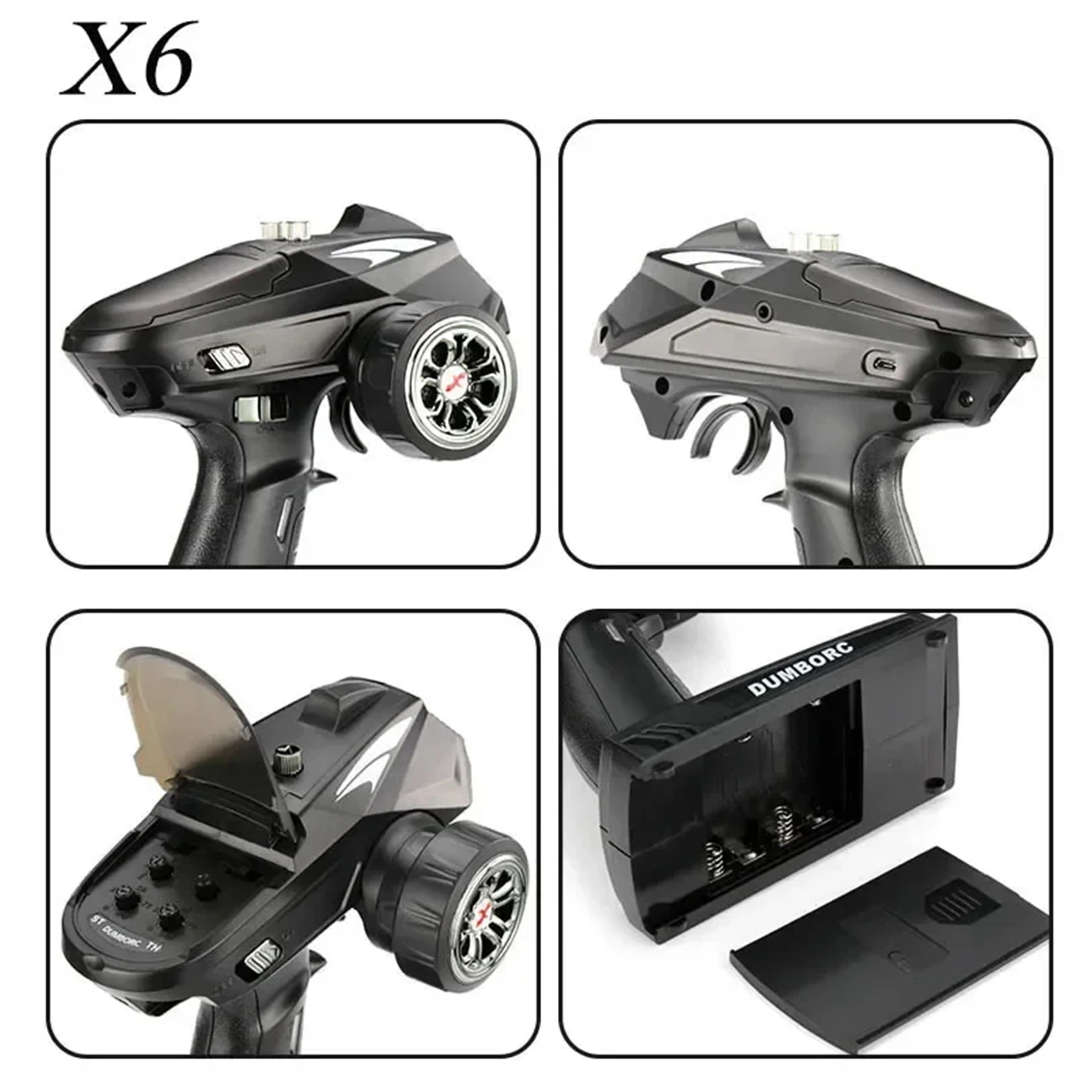 Nadajnik DUMBORC X6 2.4G 6CH z odbiornikiem P6F, pilot zdalnego sterowania do samochodów RC, robotów, łodzi, modeli Wltoys Axial SCX10 D90, części do zabawek