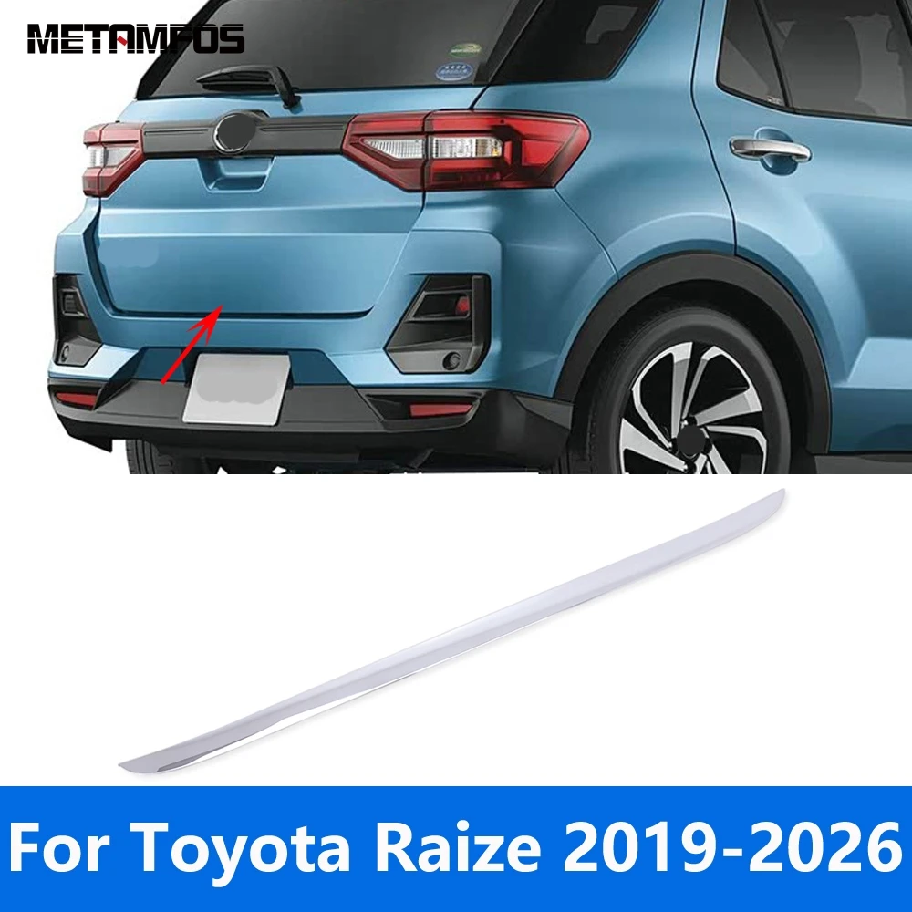 

Для Toyota Raize 2019-2025 2026: Хромированная накладка на крышку багажника, декоративная полоса на ручку задней двери, аксессуары для стайлинга автомобиля