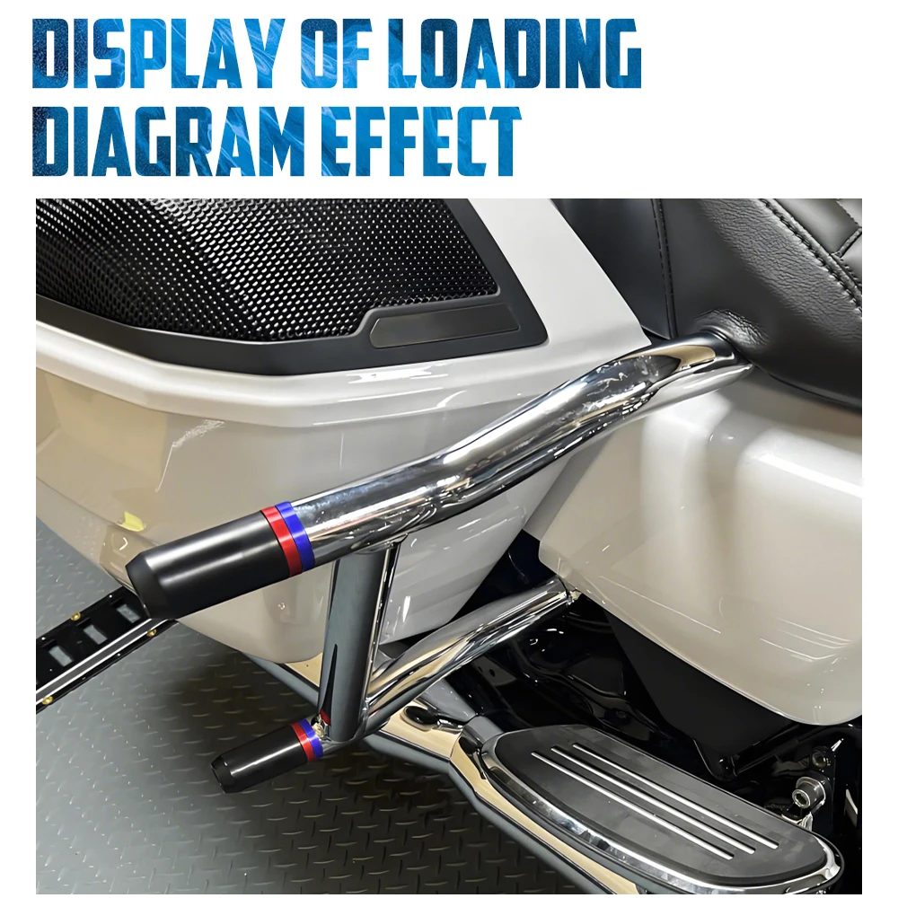 Motorcycle Saddlebags Crash Bars Guard Rear Bumpers Bracket For Harley Touring Road King FLHR Electra Street Glide FLHTK 2009-25