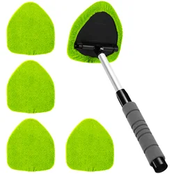 Car Windshield Cleaner Brush with 180°Rotating Cleaning Head 11 to 18.5 Inch Extendable Handle Car Detail Window Cleaning Tool