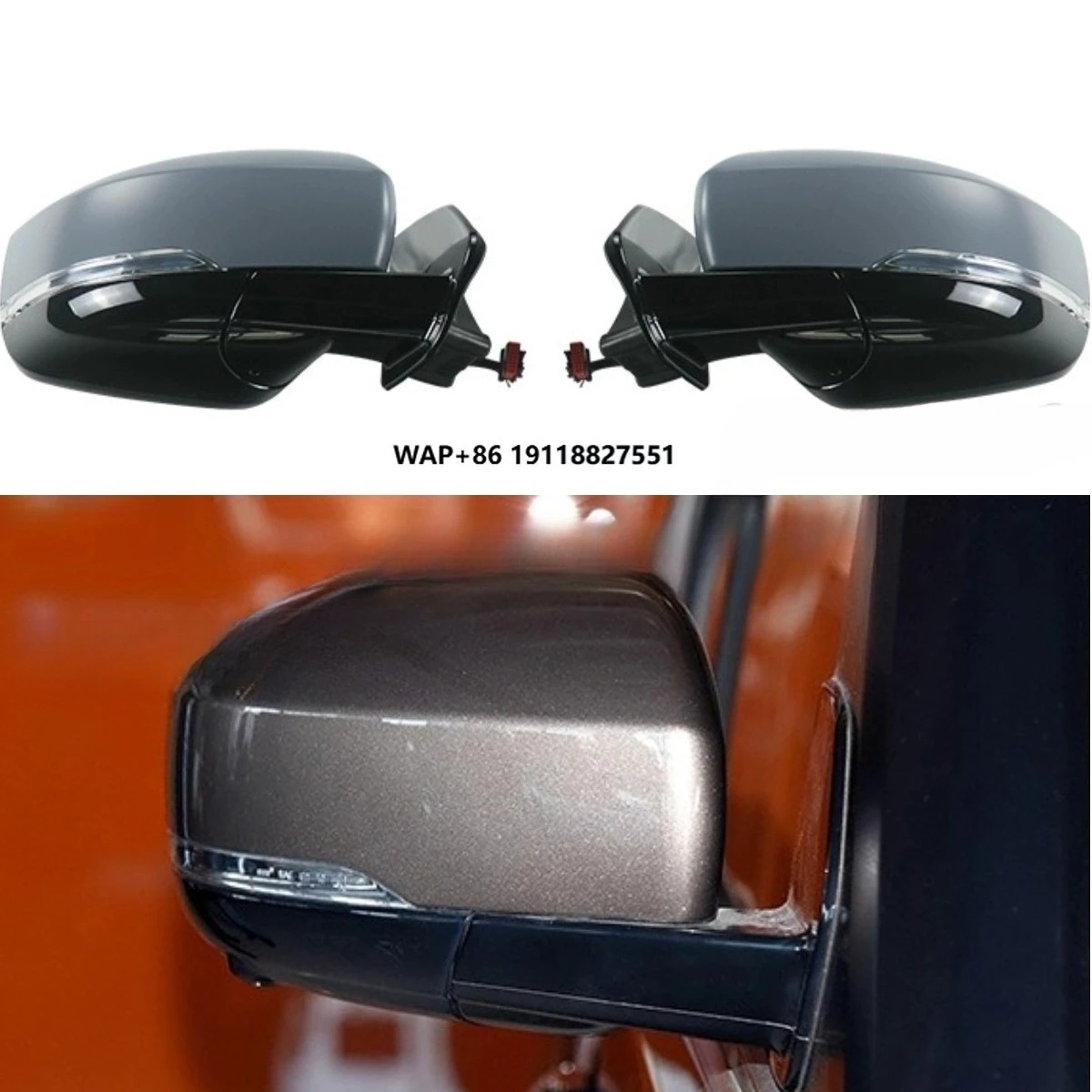 Car Side Mirror Cover Side Wing Mirror Covers Caps Rearview Chin Body Kit For  Discovery 4 2010-2016 Car Accessories