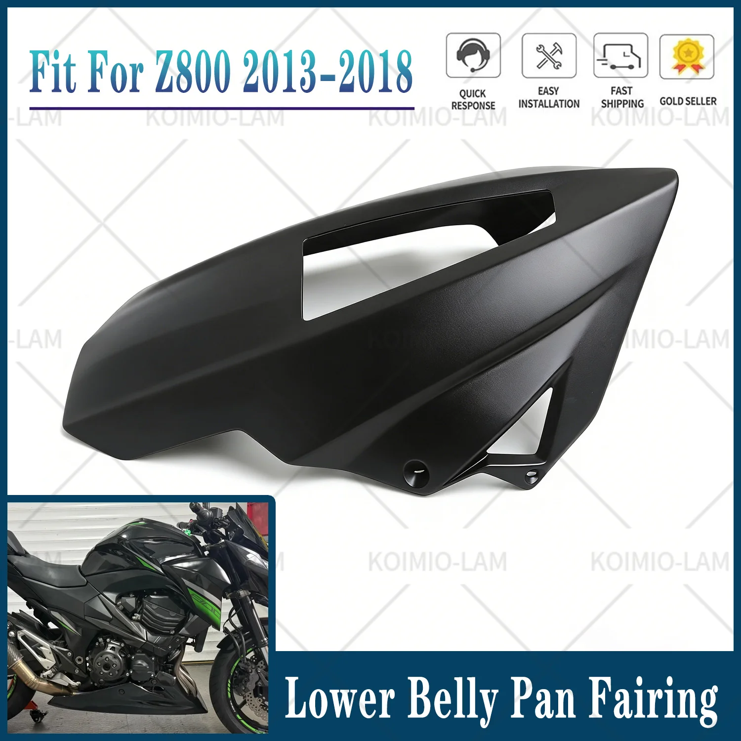 Fit for Kawasaki Z800 2013 - 2018 Z 800 Motorcycle Lower Fairing Belly Bodywork Panel Fairing Part