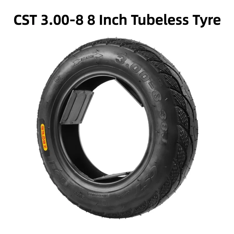

CST 3.00-8 Anti-slip Tubeless Tyre Mini Motorcycles Accessories Thickened Vacuum Off-road Tire Replacement Electric Vehicle