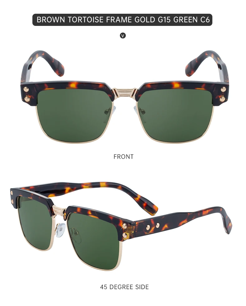 Steampunk Polarisierte Quadratische Sonnenbrille für Herren 2026 Luxusmarke Vintage Punk Metall Outdoor UV400 Sonnenbrillen Klassische Fahrbrillen – Detail 17