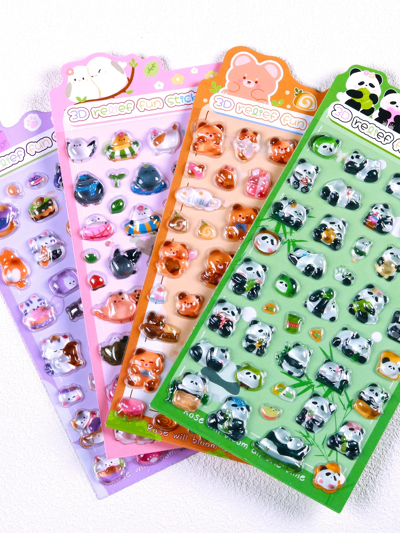 

3D three-dimensional relief stickers are creative DIY high-looking Guka mobile phone case stickers, handbook stickers and childr