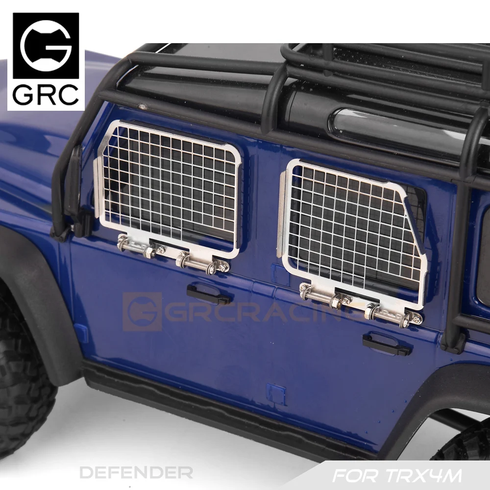 Grc Edelstahl reversibles Fensters chutz gitter für Traxxas 1/18 trx4m Defender Upgrade Option Teile # g178ys/b