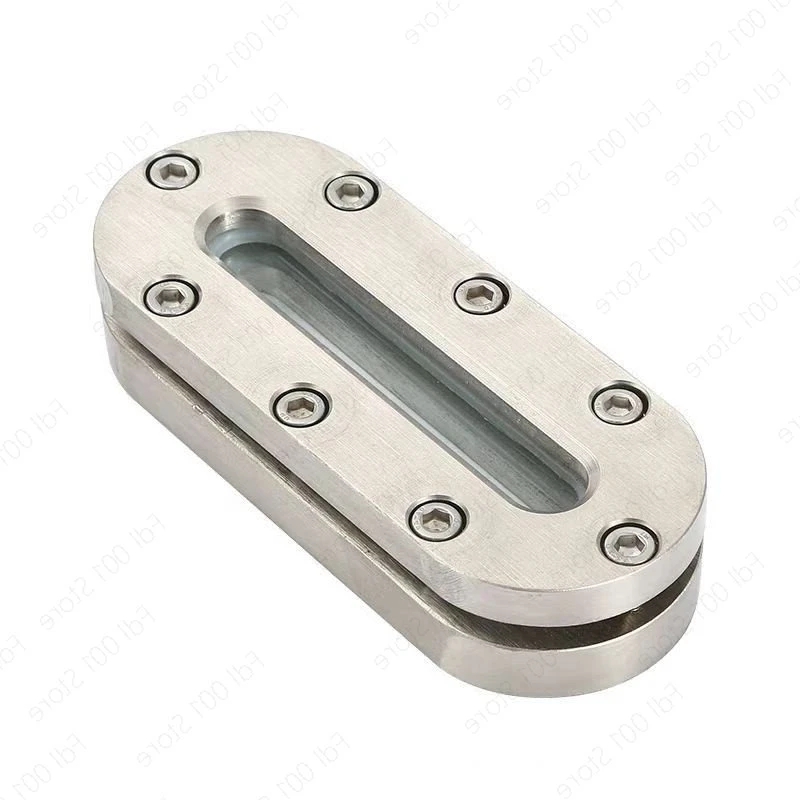304 Stainless Steel Oval Sight Glass for Liquid Level Gauge Observation