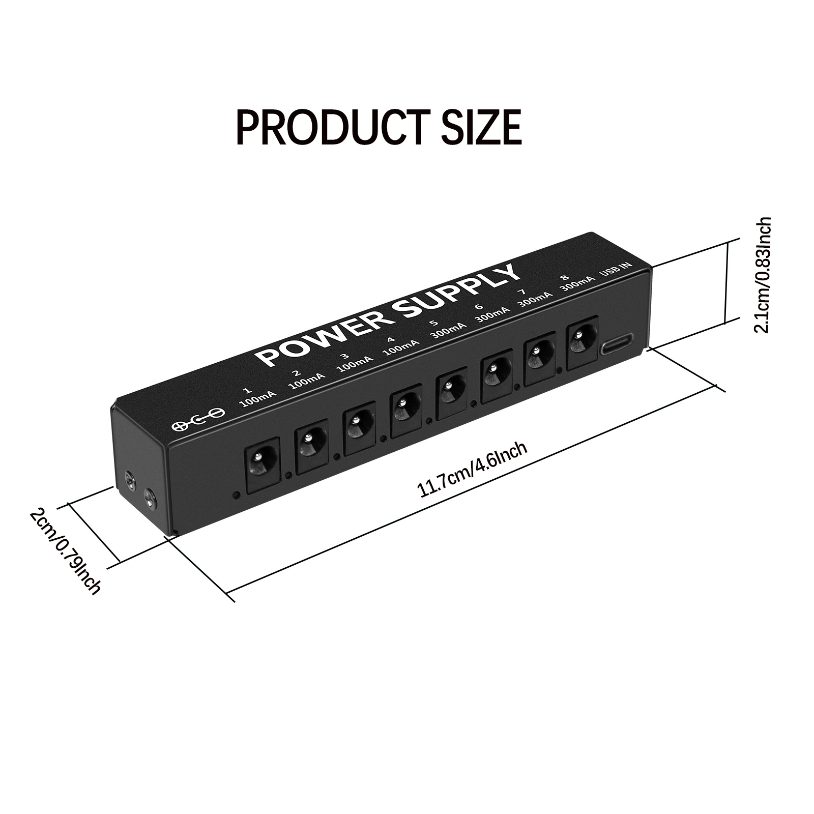 Guitar Pedal Power Supply for Effect Pedal, 8 Isolated DC Output for 9V Pedal, Super Mini view 6
