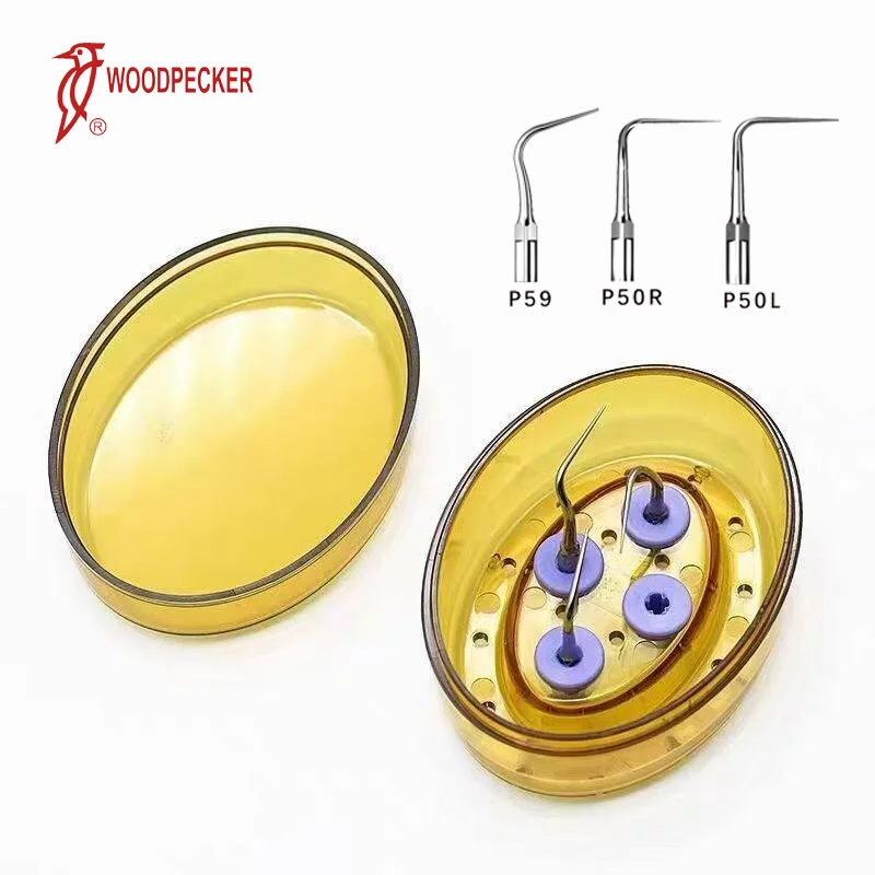 Woodpecker Dental Sleeping Scaling Tip Kit with Titanium Alloy Tips P50L P50R P59, Dedicated Autoclavable Sterilization box