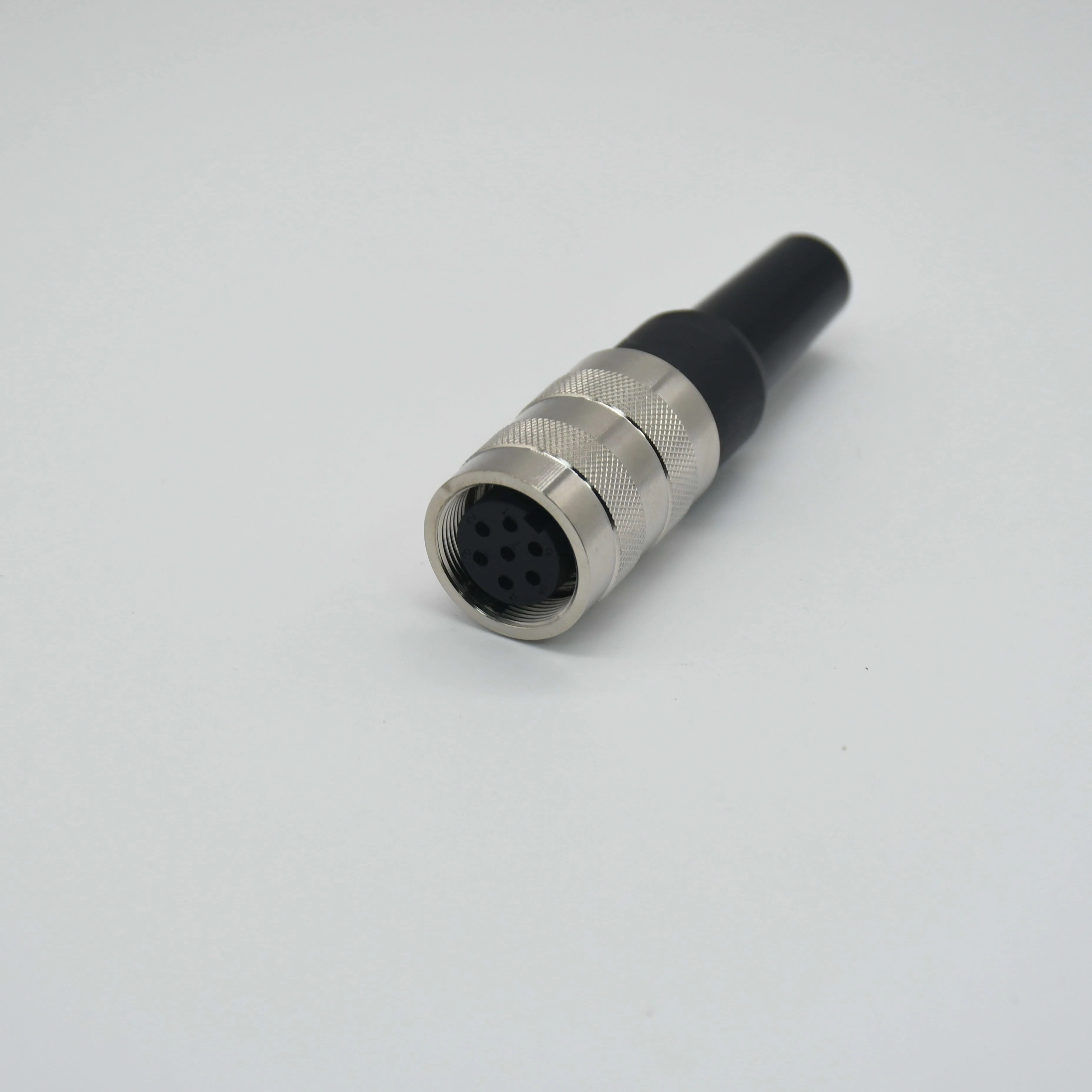 M16 Electrical Connectors Straight 7 8 Position A Code Female Plastic Shell Gold Plated Pin IP67 Cable Plug
